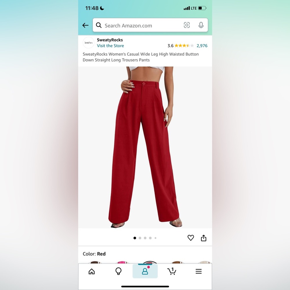 Red trousers